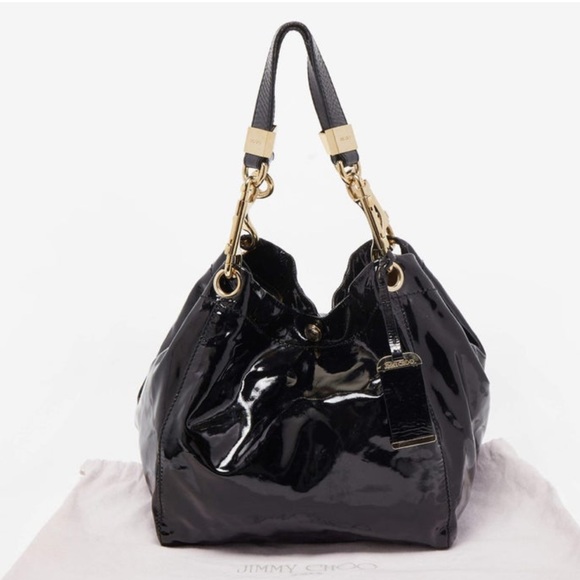 Jimmy Choo Handbags - Jimmy Choo 2in1 black patent hobo shopper bag cross body shoulder bag